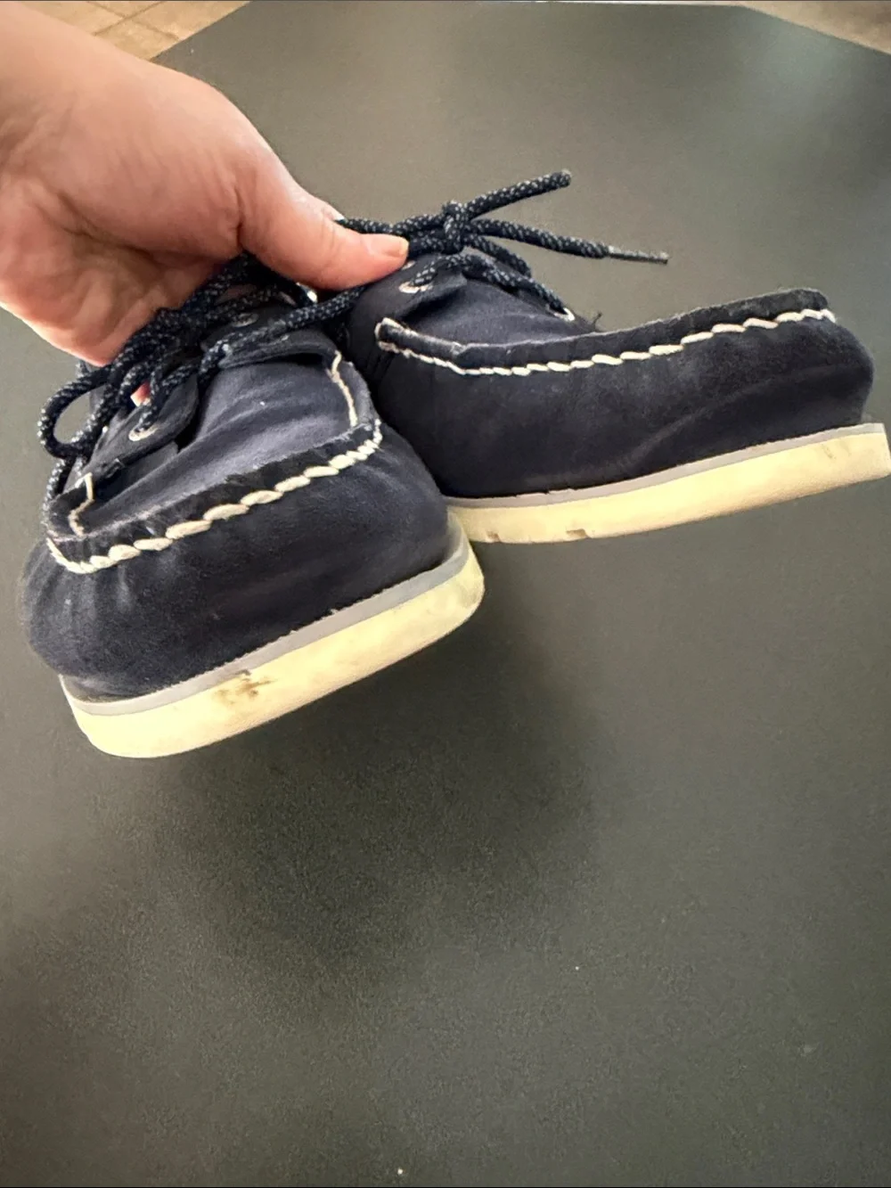Sperry Men’s Dark Navy Suede Boat Shoes